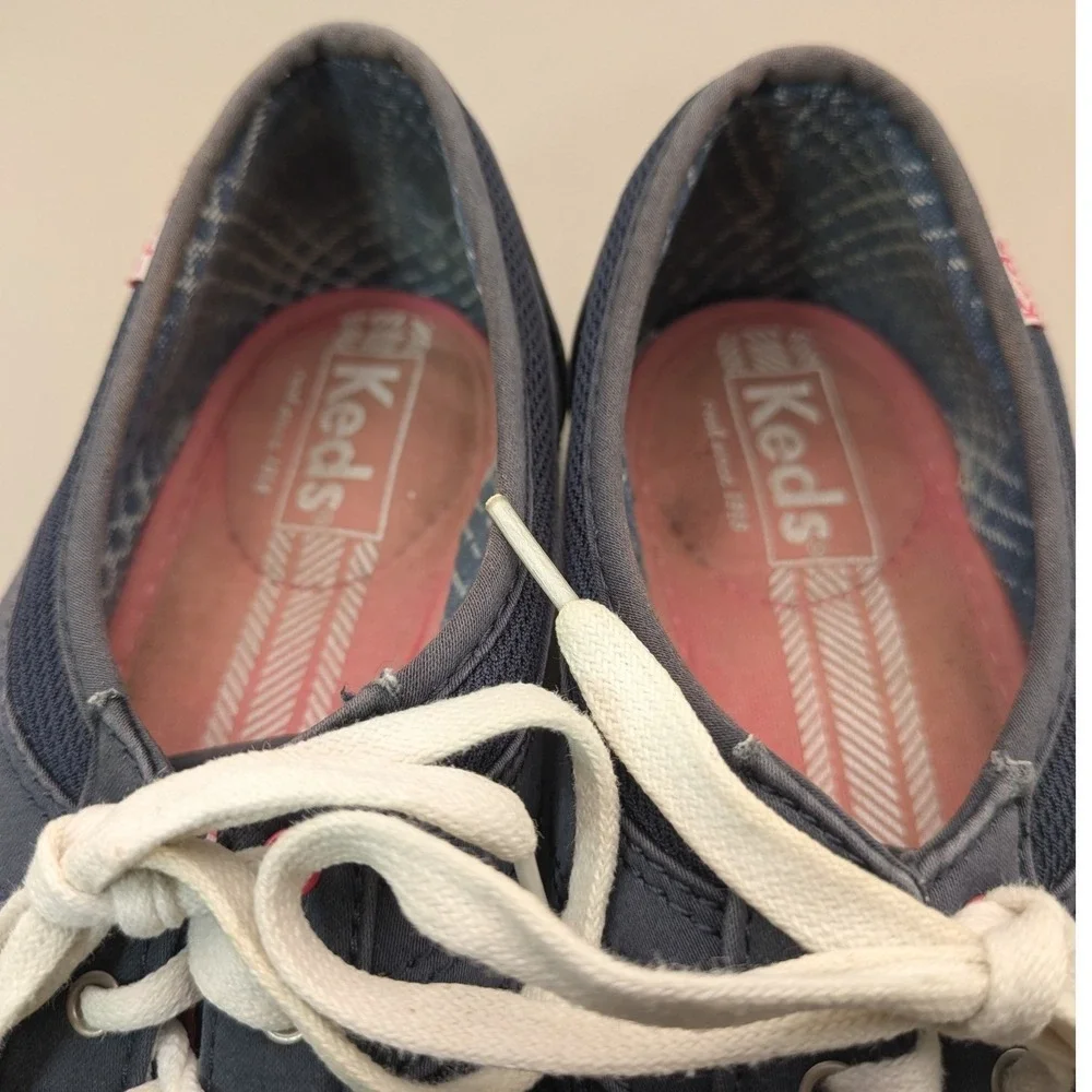 Keds Womens Retro Style Navy‎ Blue Lace Up Low Top Tennis Sneakers Size 9.5